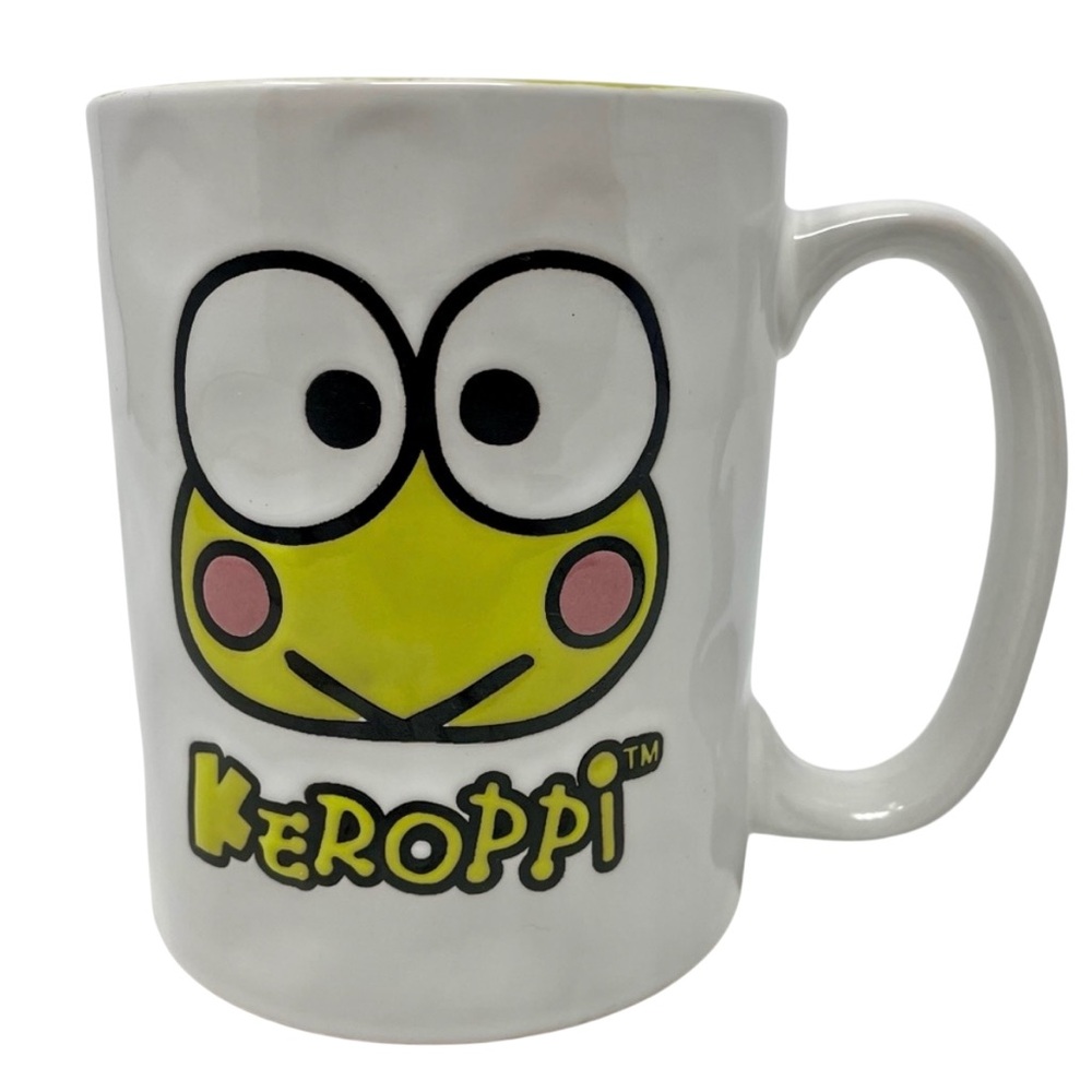 Keroppi by Sanrio Ceramic Mug 17oz Hello Kitty Character Green Frog Big Eyes